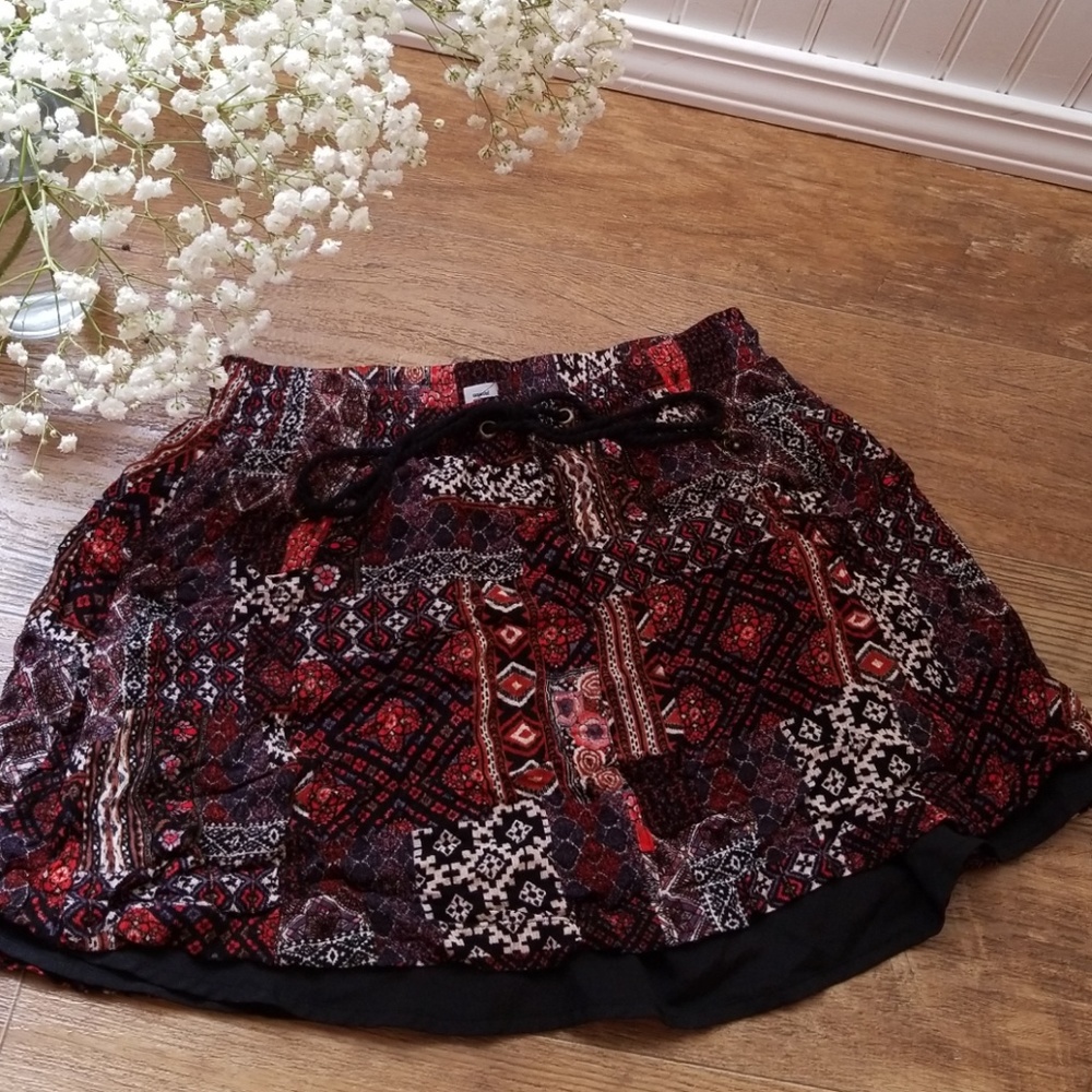 Boho Mini Skirt